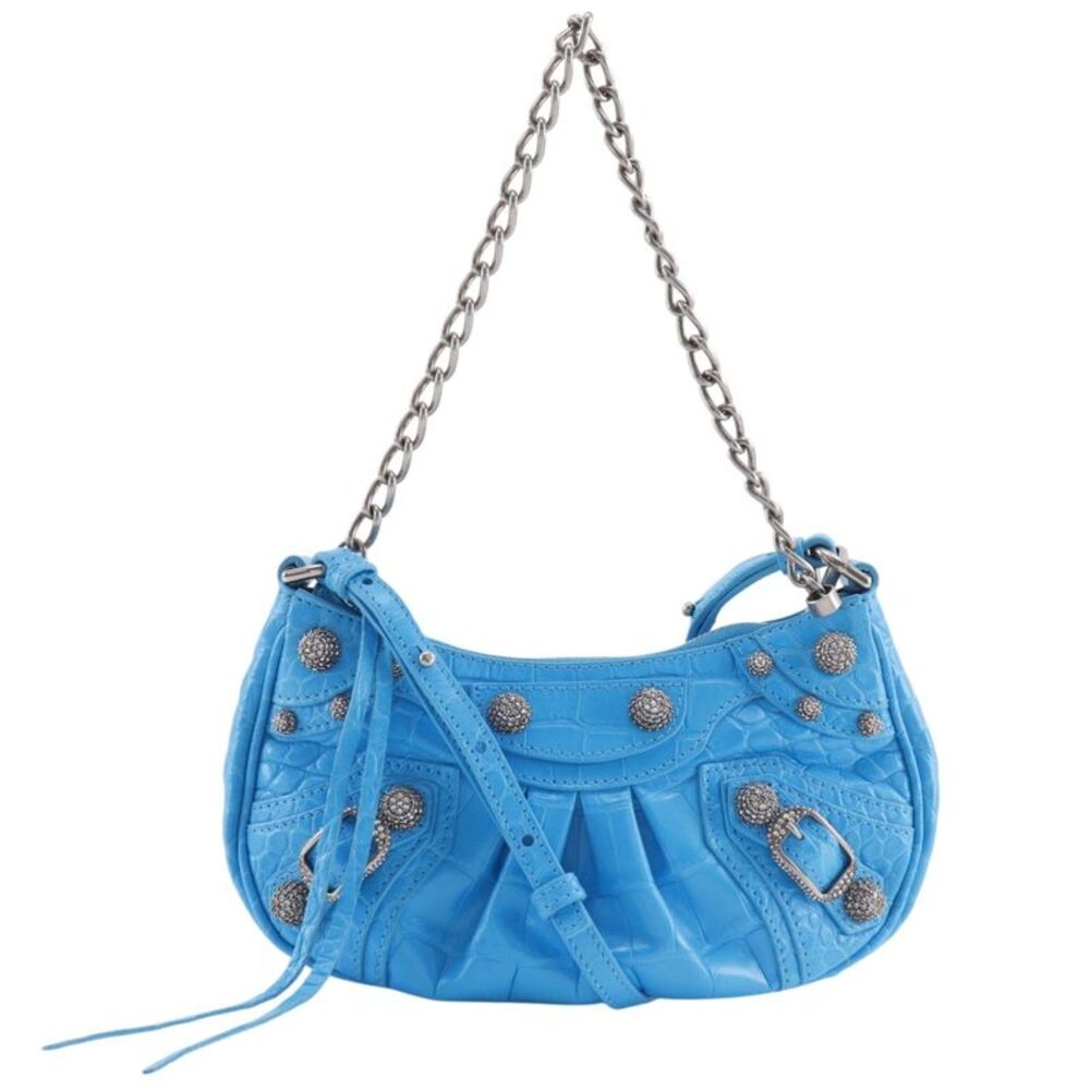 Balenciaga Shoulder Pvc Blue Leather Shoulder Bag Bag